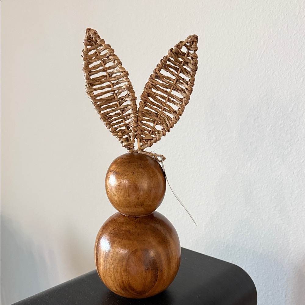 Natural Brown Woven Bunny Decor - Picture 3 of 3
